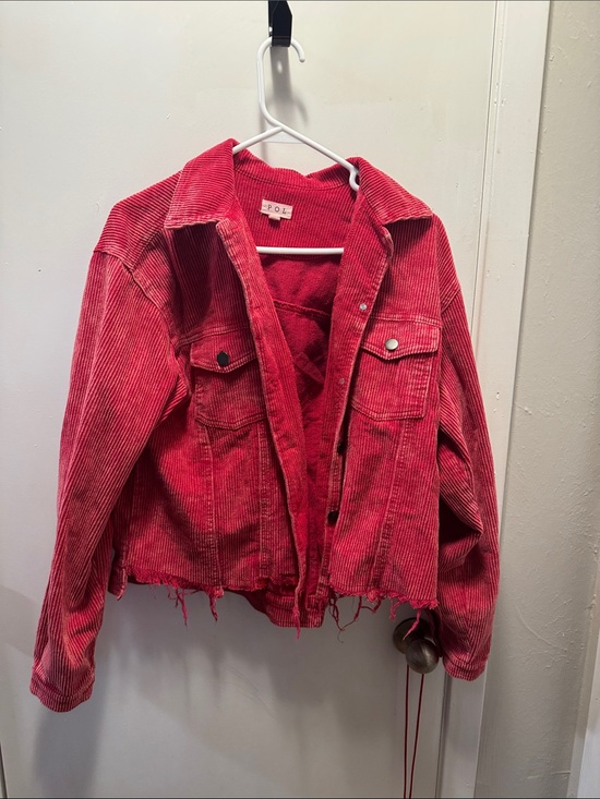 POL Jackets & Blazers - Corduroy Crop Jacket in Red - Women(1)
